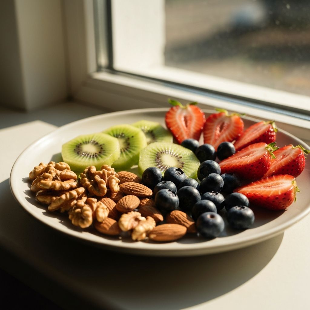 Poslijepodnevna grickalica pored prozora